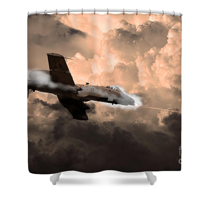 A10 Shower Curtain featuring the digital art Tipping In by Airpower Art