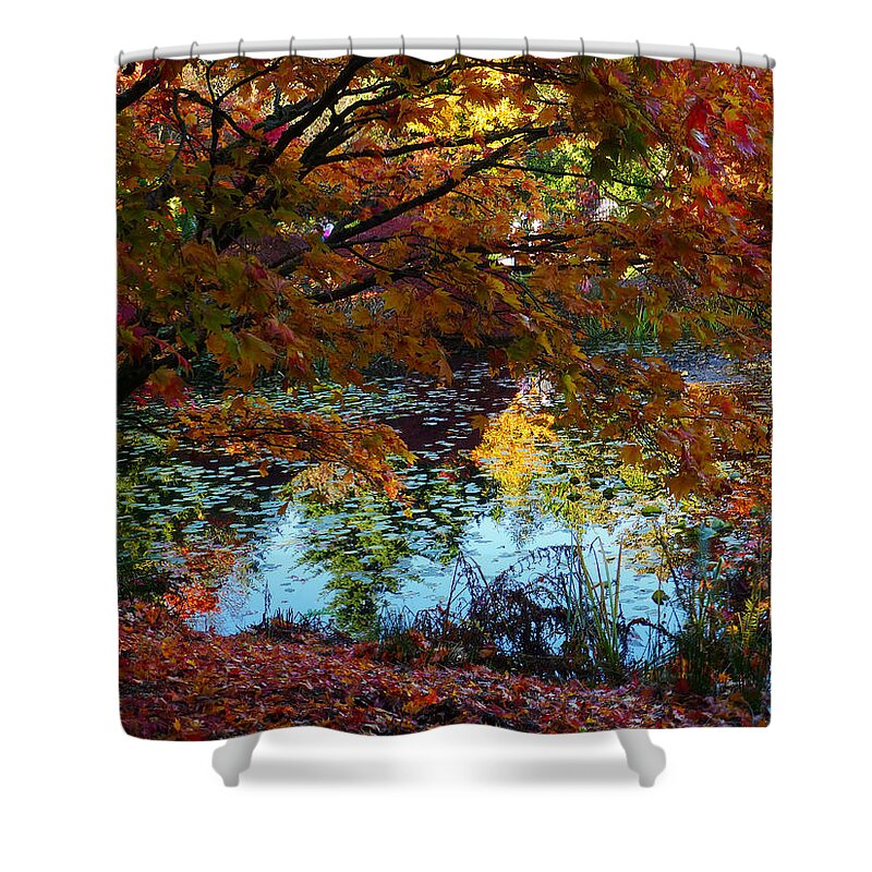 Autumn Shower Curtain featuring the photograph Titania's Bower by Connie Handscomb