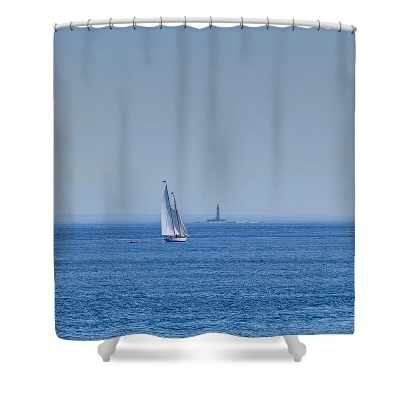 Joshua House Photography Shower Curtain featuring the photograph To that far shore by Joshua House