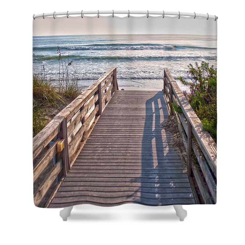 Nature Shower Curtain featuring the photograph To The Beach by Paulette B Wright