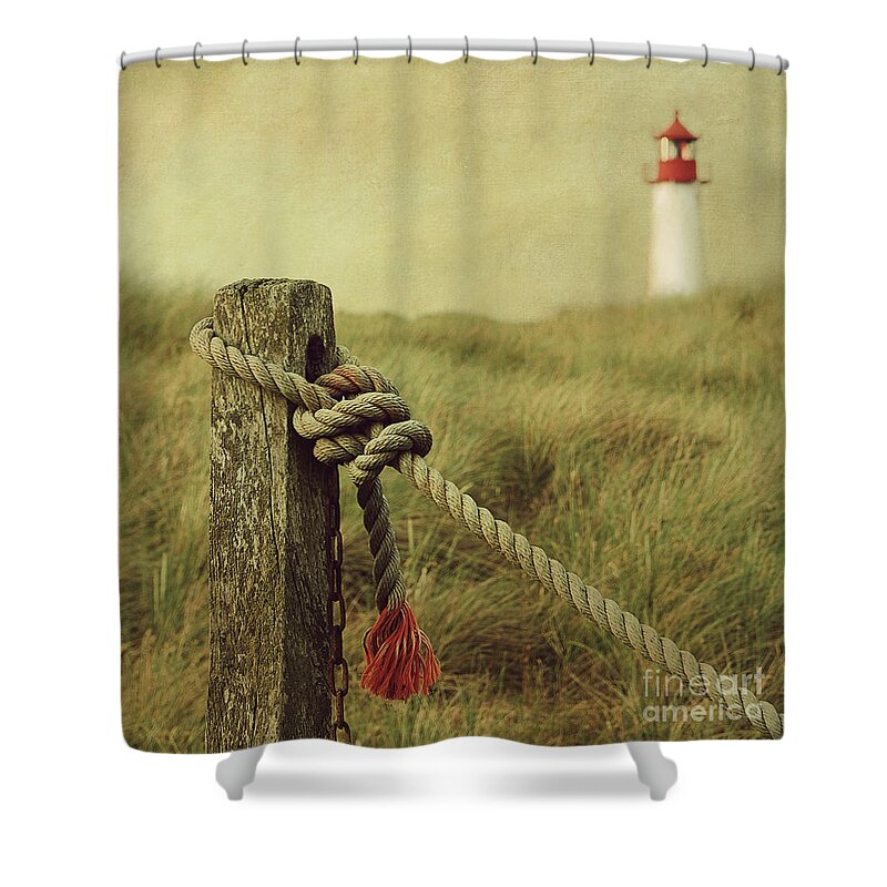Lighthouse Shower Curtain featuring the photograph To The Lighthouse by Hannes Cmarits