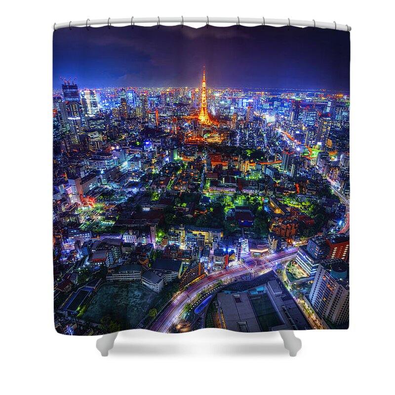 Tokyo Shower Curtain featuring the photograph Tokyo Dreamscape by Midori Chan