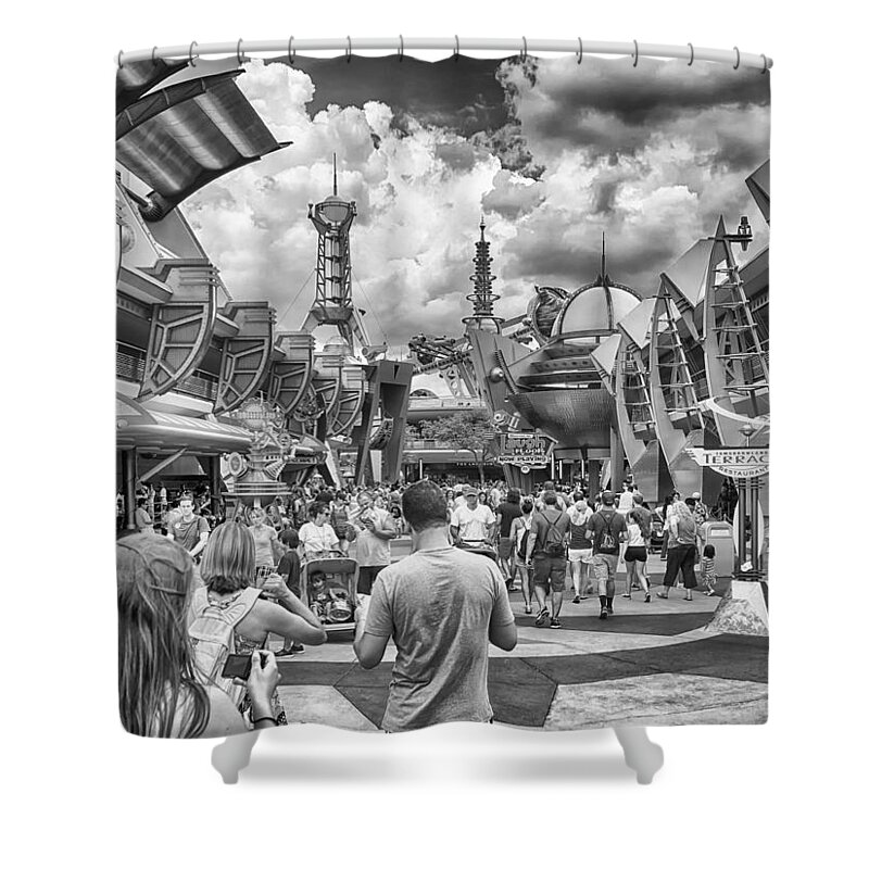 Tomorrowland Shower Curtain featuring the photograph Tomorrowland by Howard Salmon