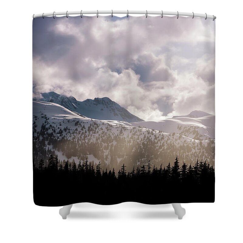 Water's Edge Shower Curtain featuring the photograph Tongass National Forest And Chilkat by John Hyde / Design Pics