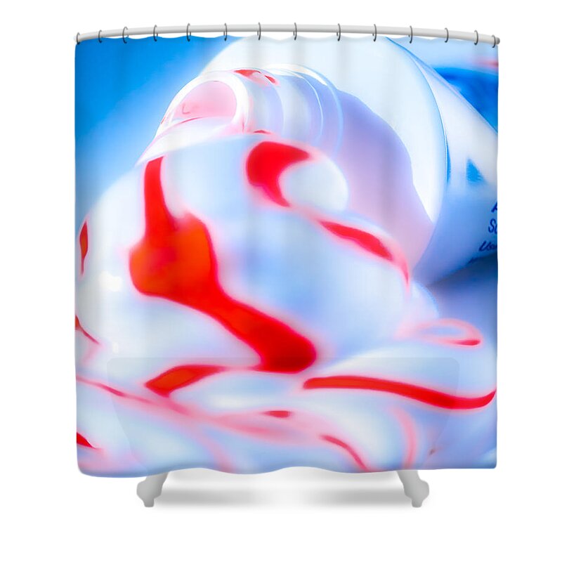 Toothpaste Shower Curtain featuring the photograph Toothpaste by Bob Orsillo