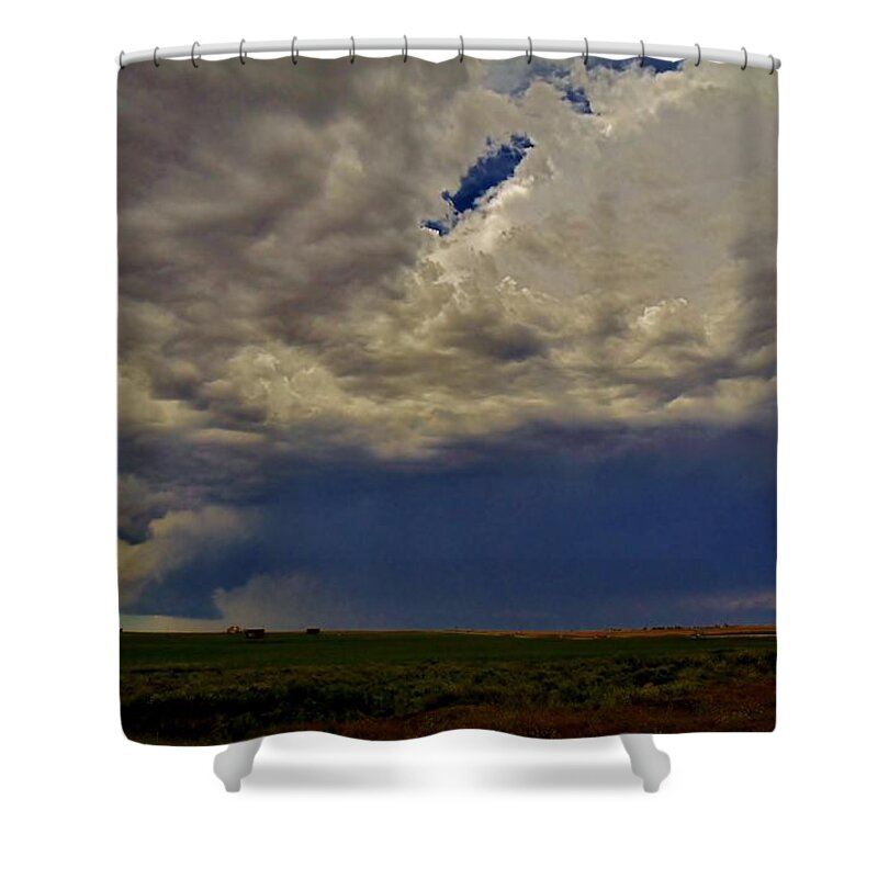 Weather Shower Curtain featuring the photograph Tornado Warned Denver Supercell by Ed Sweeney