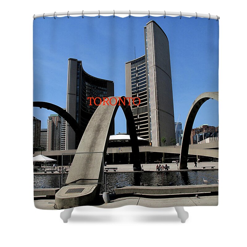 Toronto Shower Curtain featuring the photograph Toronto City Hall Poster by Ian MacDonald
