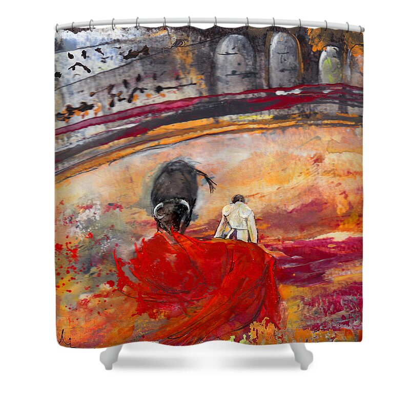 Animals Shower Curtain featuring the painting Toroscape 56 by Miki De Goodaboom