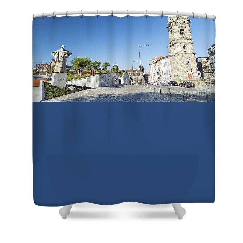 Architecture Shower Curtain featuring the photograph Torre Dos Clerigos Porto Portugal by JM Travel Photography