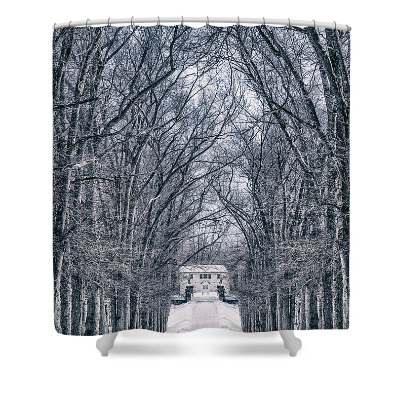 Kremsdorf Shower Curtain featuring the photograph Towards The Lonely Path Of Winter by Evelina Kremsdorf