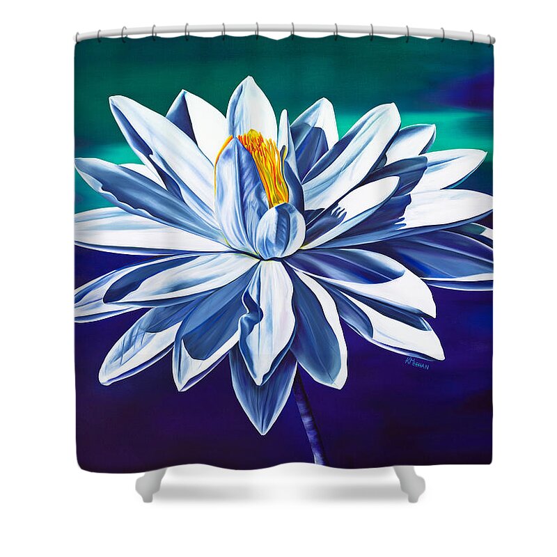 30x40 Shower Curtain featuring the painting Tranquility by Kerri Meehan