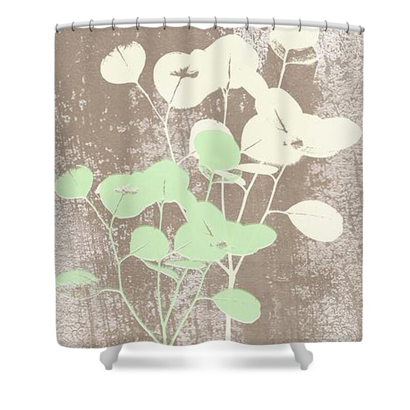 Tranquility Shower Curtain featuring the painting Tranquility by Linda Woods