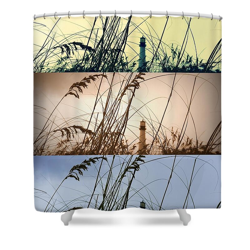 Lighthouse Shower Curtain featuring the photograph Transitions by Laurie Perry