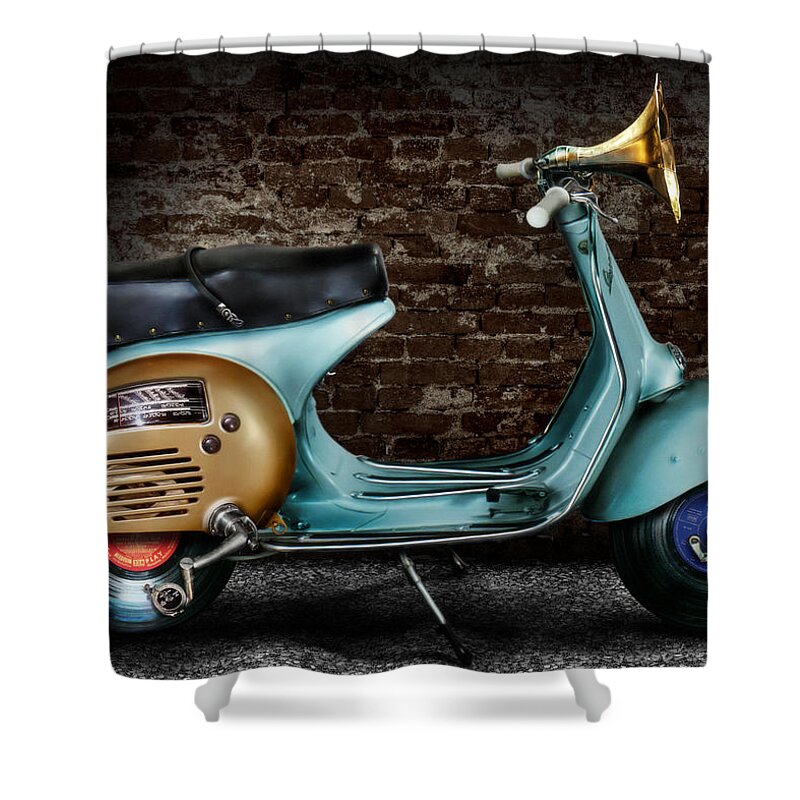 Traveling Shower Curtain featuring the digital art Traveling Melody by Alessandro Della Pietra
