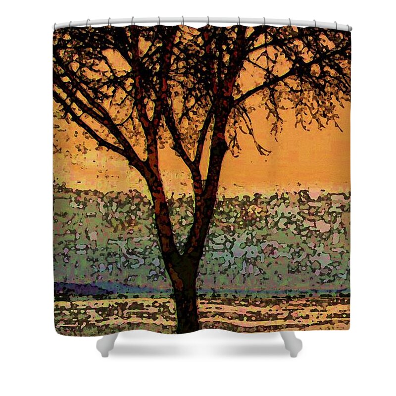Treescape Shower Curtain featuring the photograph Treescape by Desiree Paquette
