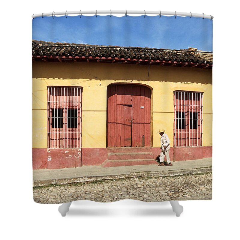 Cuba Shower Curtain featuring the photograph Trinidad Streets Cuba by James Brunker