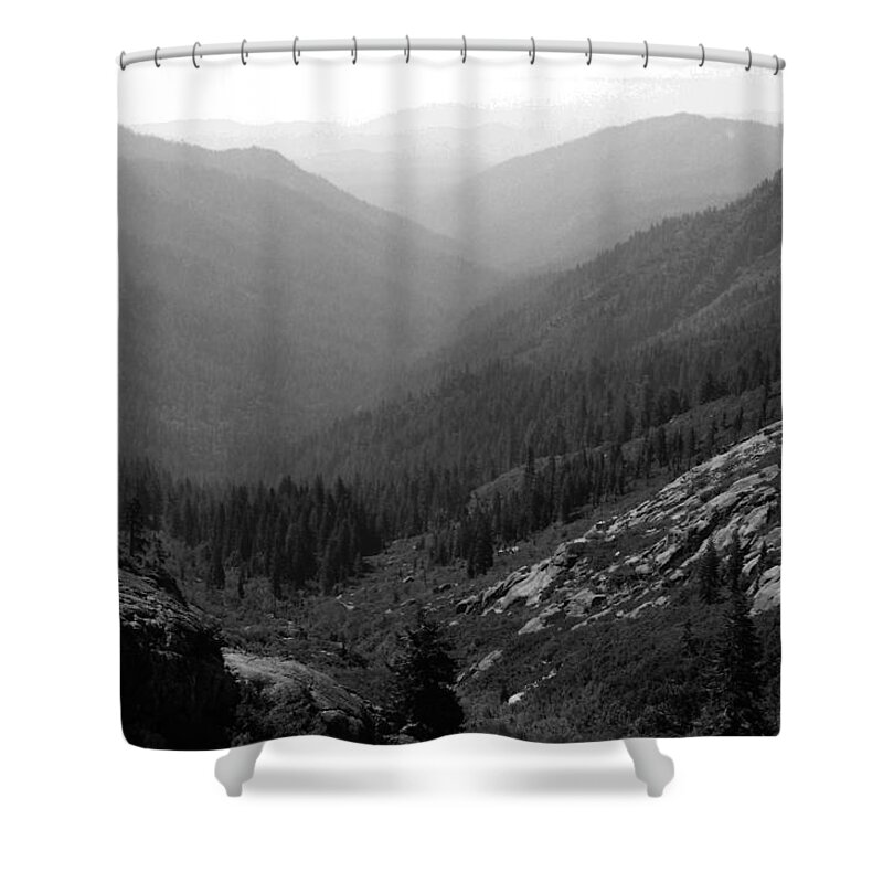 Mountains Shower Curtain featuring the photograph Trinity #2 by Ben Upham III