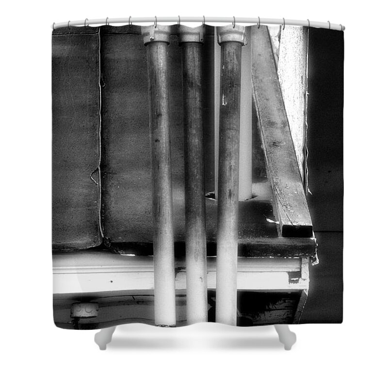 Newel Hunter Shower Curtain featuring the photograph Triple Play 2 by Newel Hunter