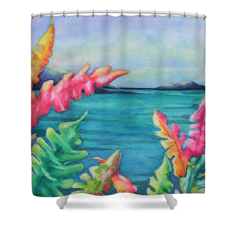 Fine Art Painting Shower Curtain featuring the painting Dream by Chrisann Ellis