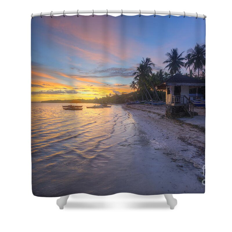 Yhun Suarez Shower Curtain featuring the photograph Tropical Sunrise by Yhun Suarez