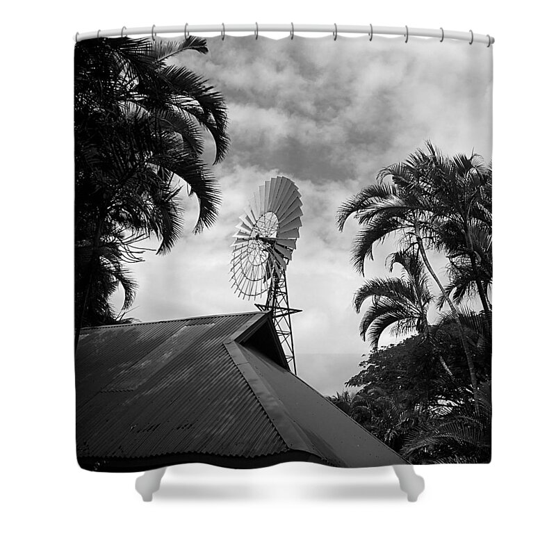 Maui Shower Curtain featuring the photograph Tropical Windmill by Richard Reeve