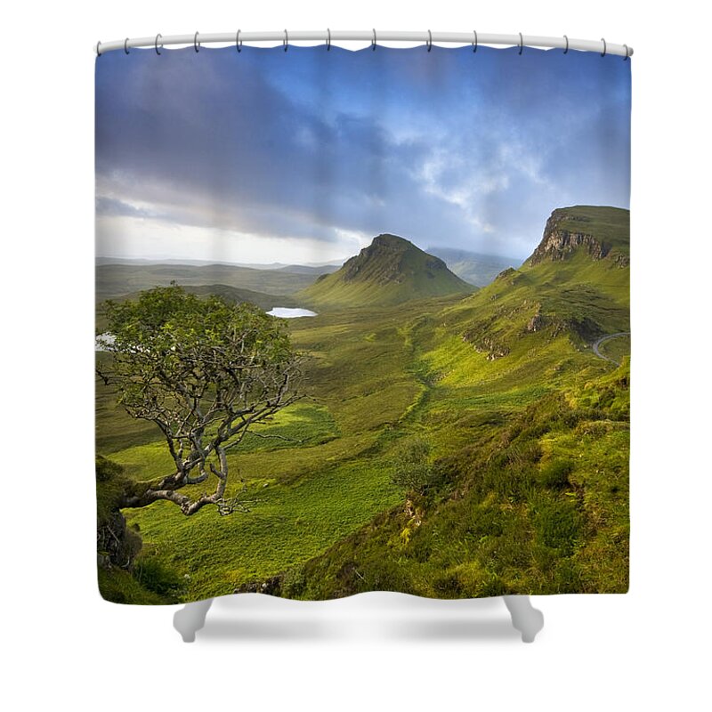 Landscape Shower Curtain featuring the photograph Trotternish Ridge by David Lichtneker