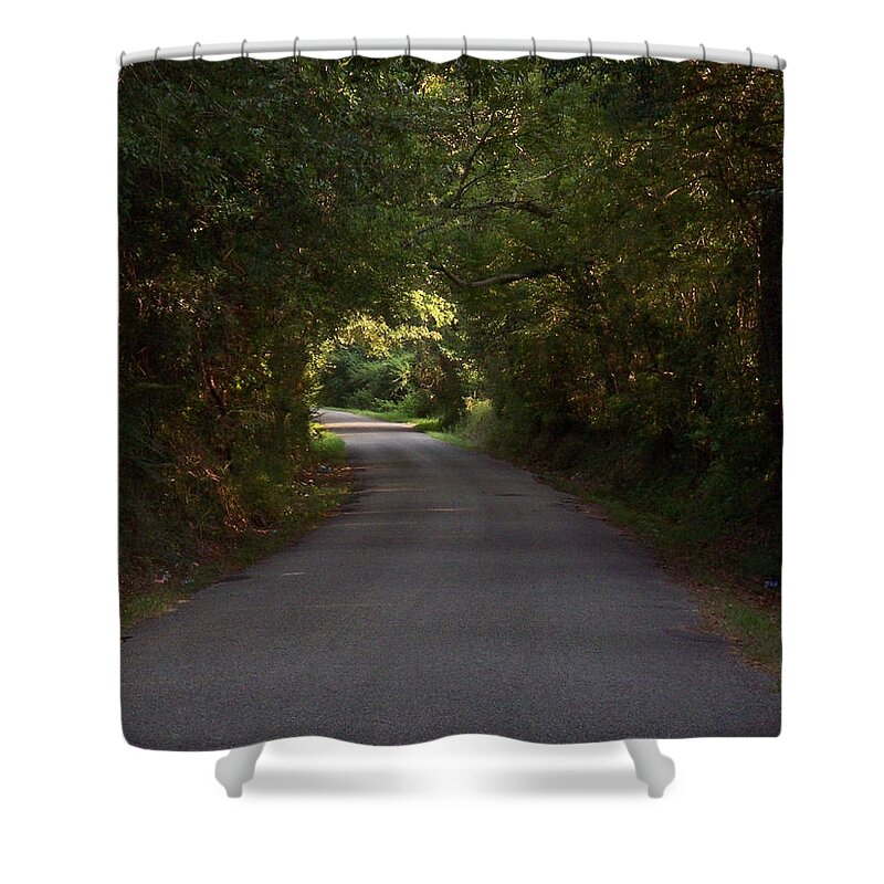 Mississippi Shower Curtain featuring the photograph Tunnel of Tree and Light IV by Lanita Williams