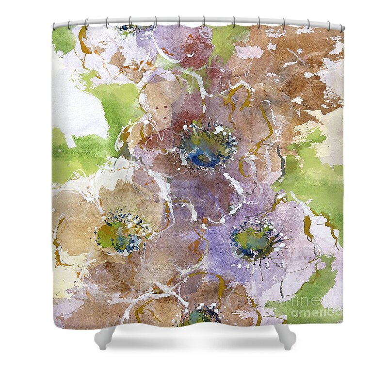 Original And Printed Watercolors Shower Curtain featuring the painting Turkish Delight 1 by Chris Paschke