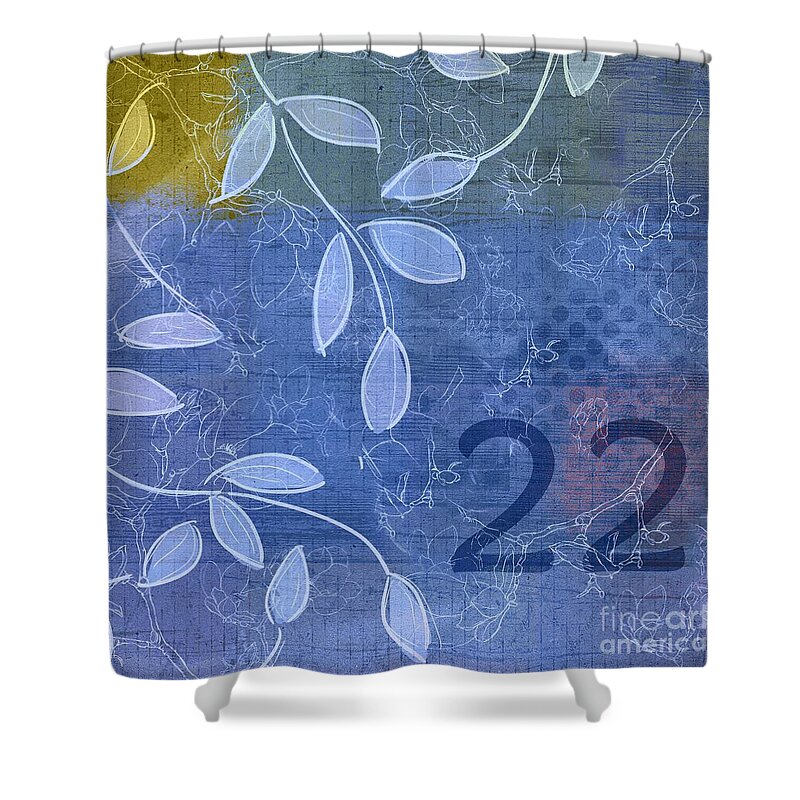 22 Shower Curtain featuring the digital art Twenty-Two - j01c2215 by Variance Collections