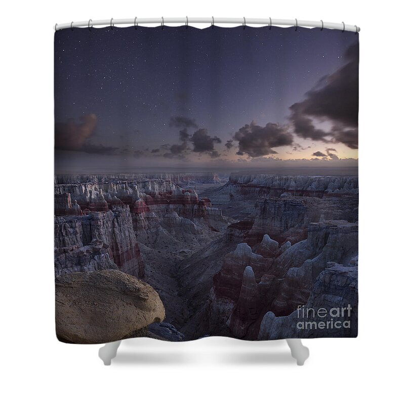 Coal Mine Canyon Shower Curtain featuring the photograph Twilight over Coal Mine Canyon by Keith Kapple