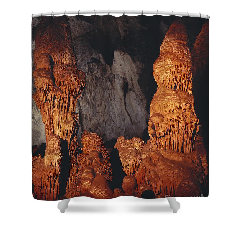 Carlsbad Caverns Shower Curtain featuring the photograph Twin Domes, Carlsbad Caverns by Tracy Knauer