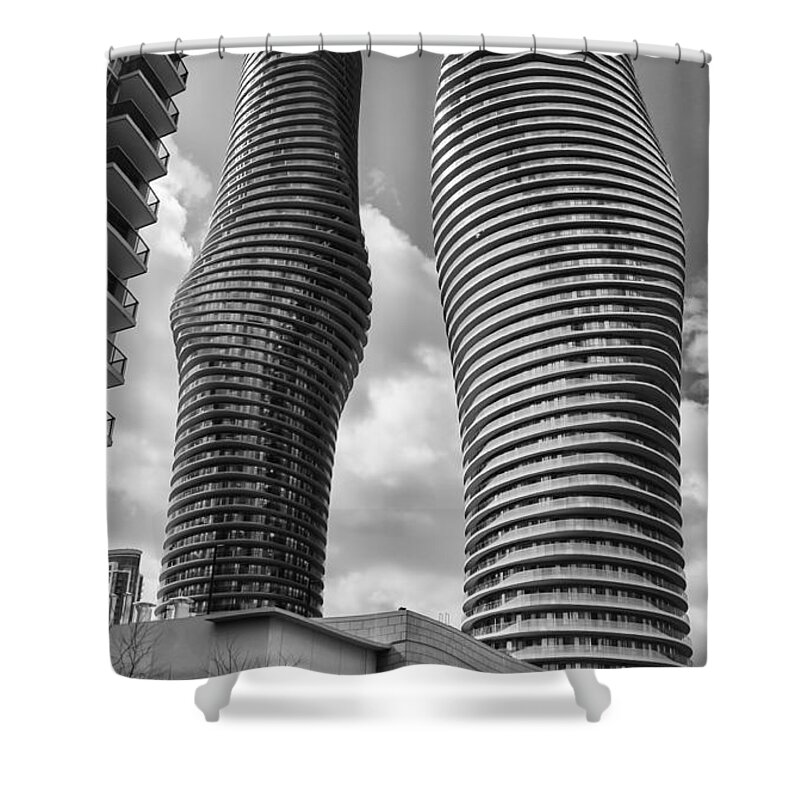 Buildings Shower Curtain featuring the photograph Twisted Sisters 1318 by Guy Whiteley