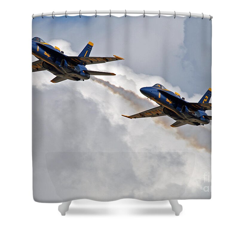 Blue Angels Shower Curtain featuring the photograph Two Angels by Bob Hislop