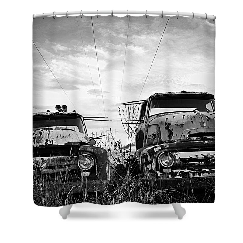 Ford Shower Curtain featuring the photograph Two Ford's by Stacy Abbott
