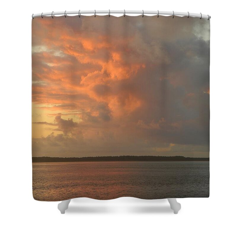 Sunset Shower Curtain featuring the photograph Two Sided Clouds by Gallery Of Hope 