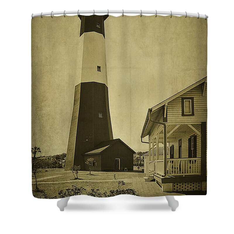 Tybee Island Light Station Shower Curtain featuring the photograph Tybee Island Light Station by Priscilla Burgers
