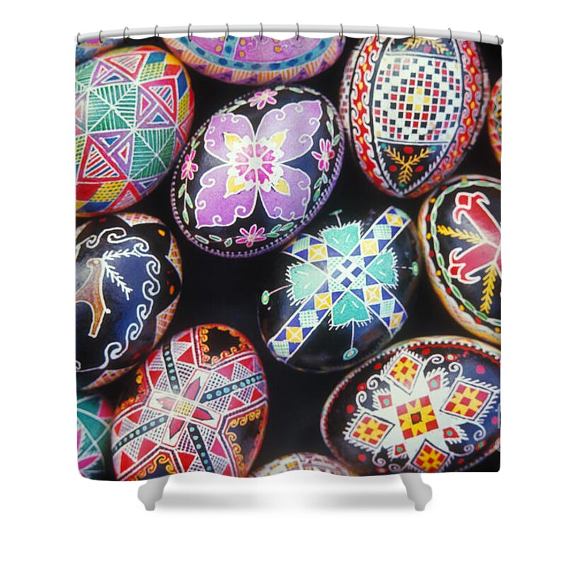 Horizontal Shower Curtain featuring the photograph Ukrainian Easter Eggs by Verlin L Biggs