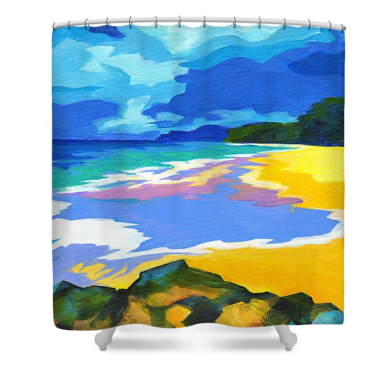 Tanya Filichkin Shower Curtain featuring the painting Maui Magic by Tanya Filichkin