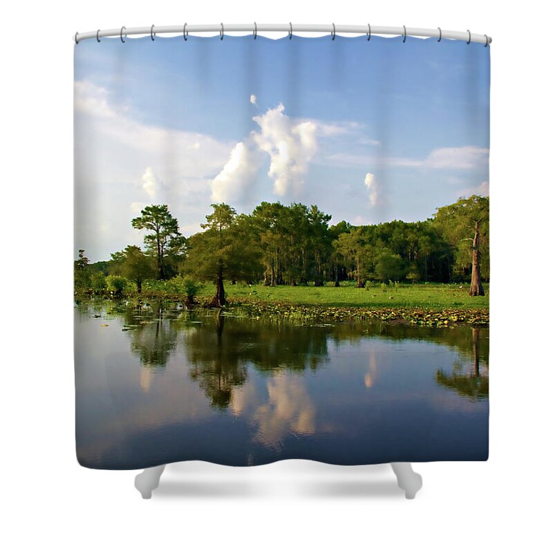 . Shower Curtain featuring the photograph Uncertain Reflection by Lana Trussell