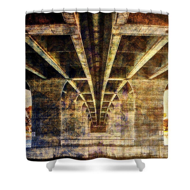 Bridge Shower Curtain featuring the photograph Under the Bridge San Diego California by Roger Passman