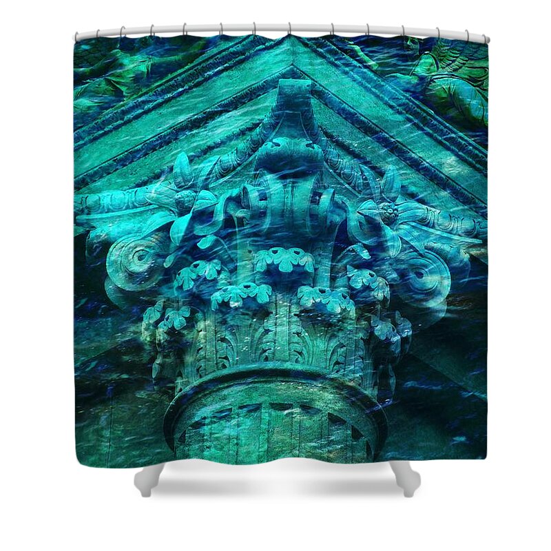 Ancient Architecture Shower Curtain featuring the photograph Underwater Ancient Beautiful creation by Lilia S