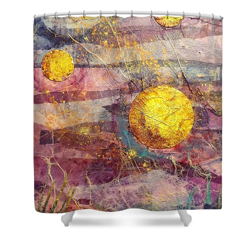 Underwater Universe Shower Curtain featuring the painting Underwater Universe by Darren Robinson
