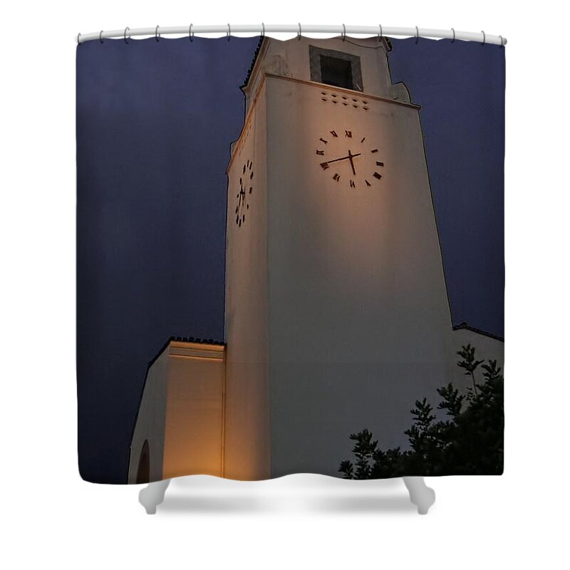 Los Angeles Shower Curtain featuring the photograph Union Station by Steve Ondrus