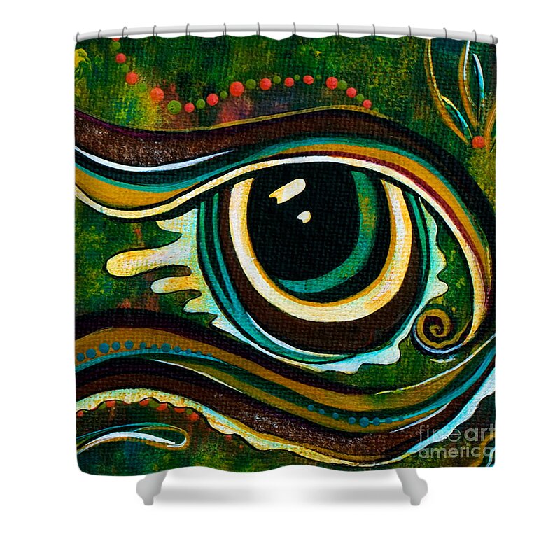 Third Eye Painting Shower Curtain featuring the painting Unique Spirit Eye by Deborha Kerr