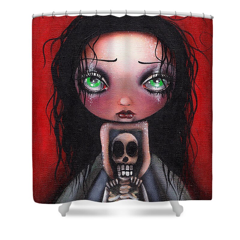 Abril Andrade Griffith Shower Curtain featuring the painting Until the End by Abril Andrade
