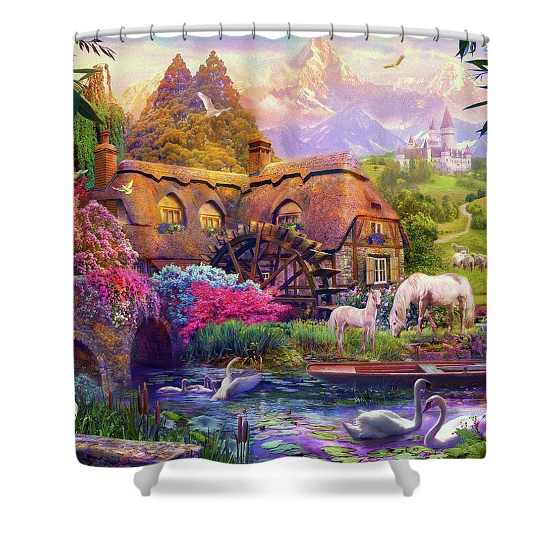Jan Patrik Krasny Shower Curtain featuring the photograph Light Palace by MGL Meiklejohn Graphics Licensing