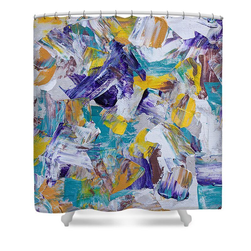 Background Shower Curtain featuring the painting Unwinding by Heidi Smith