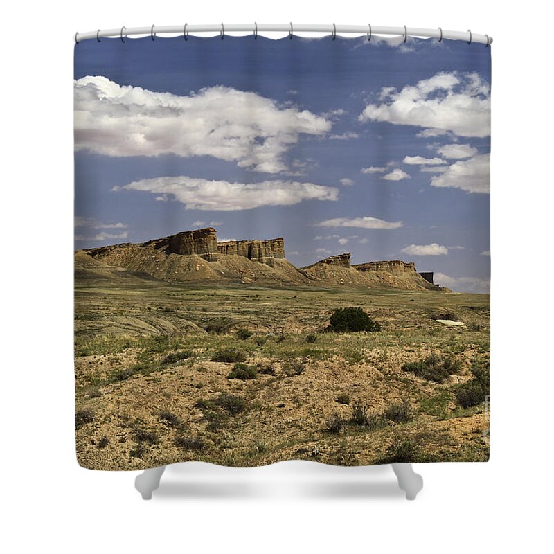 Desert Shower Curtain featuring the photograph Uplifts in Waterpocket Fold by Kathy McClure