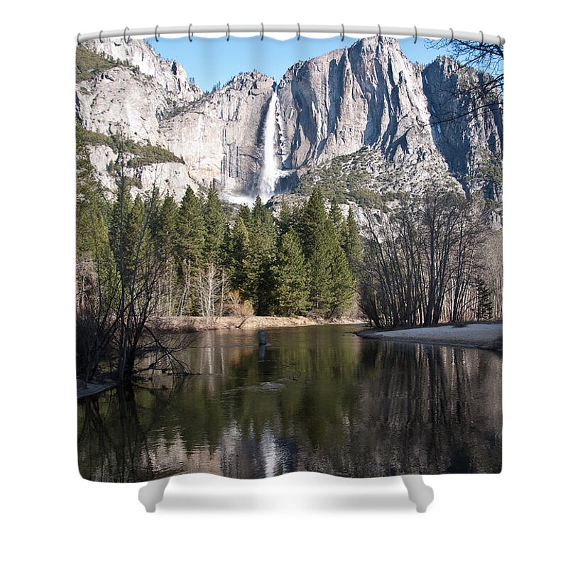 Upper Yosemite Fall Shower Curtain featuring the photograph Upper Yosemite Fall by Shane Kelly