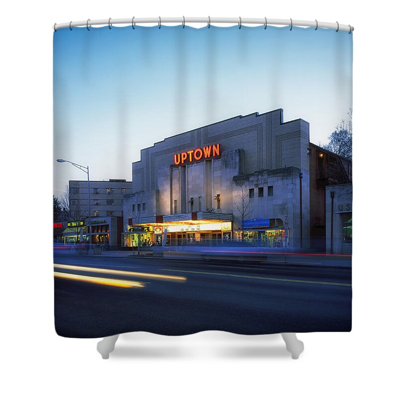 Washington D.c. Shower Curtain featuring the photograph Uptown Theatre in Washington DC by Mountain Dreams